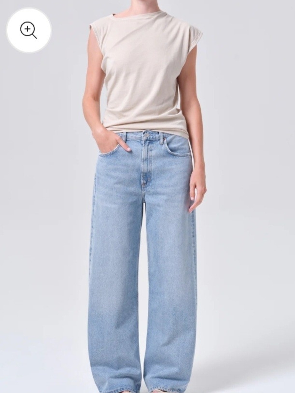 Agolde Wide Leg Light Blue Women's Jeans - Classic Low-Rise Size 29